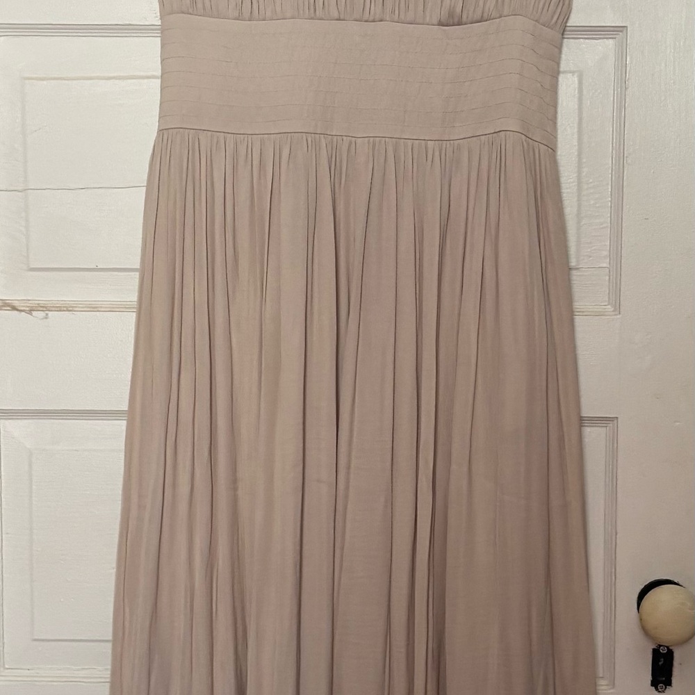 Banana Republic Cream Strapless Maxi Dress